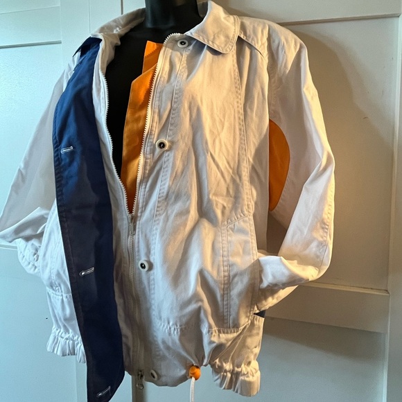 London Fog crisp White Purple Orange sport jacket bomber spring jacket - Picture 9 of 9